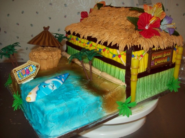 Birthday Cake Themes For Girls. Beach Theme Party Cake