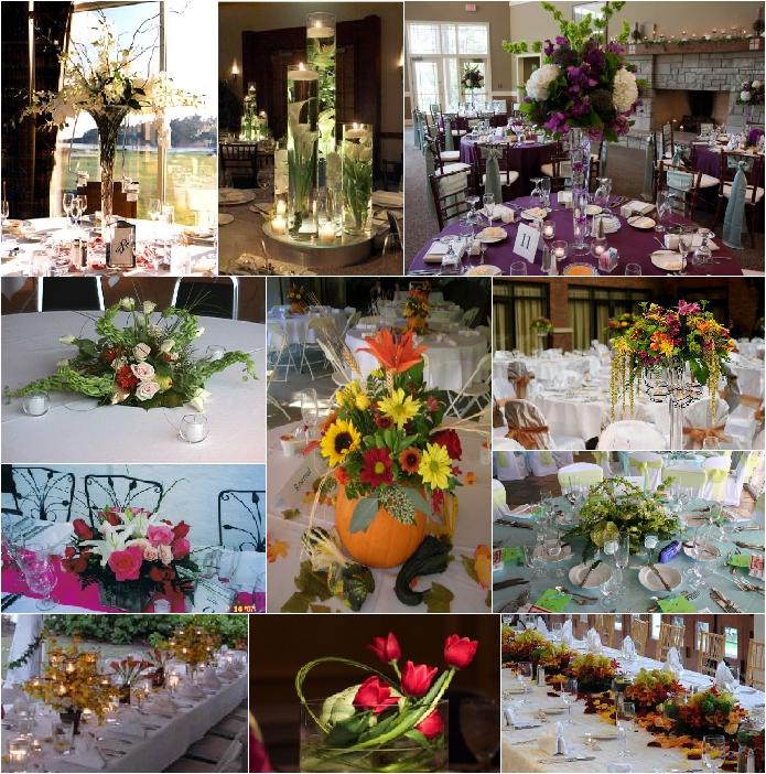 Your reception centerpieces stand out on the tables They represent wedding