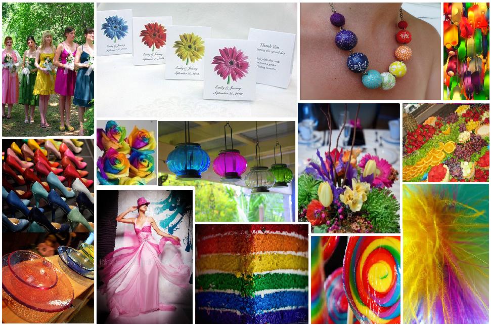 Here are some great ideas to turn your Fall Wedding into a rainbow of 