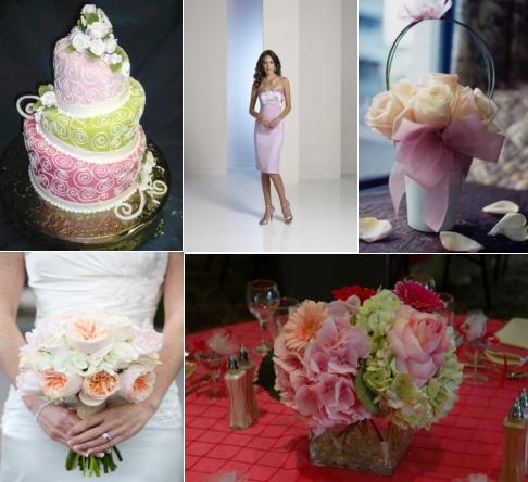 Use pastels within your wedding flowers centerpieces bridesmaid dresses 
