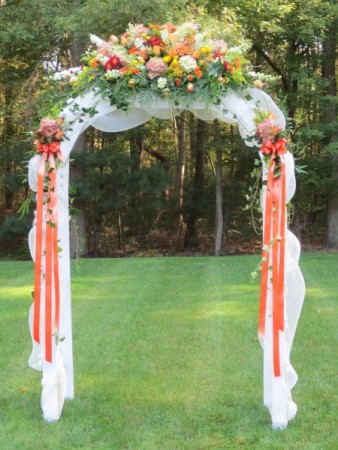 Fall Archway for a Outdoor Ceremony
