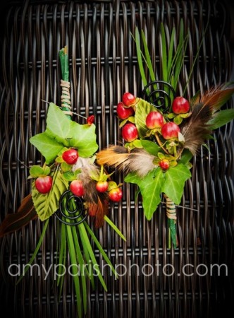 Berries and Burch Boutonnieres