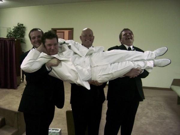 Wedding Party Photo Gallery White Tuxedos Are All The Rage personal 