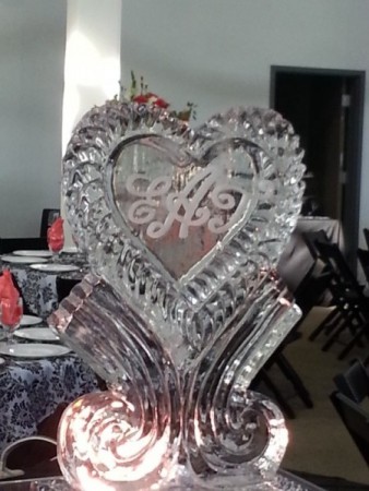 Solid Ice Heart with Monogram