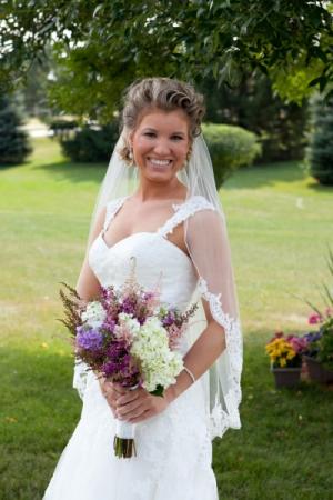 Gorgeous Bride Holding Her Bouquet