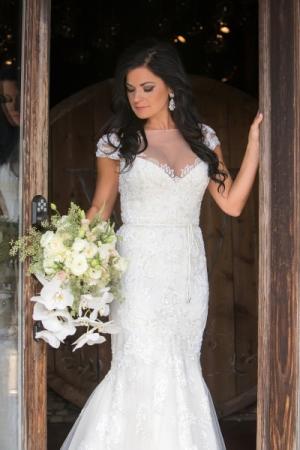 Beautiful Cap Sleeve Wedding Dress