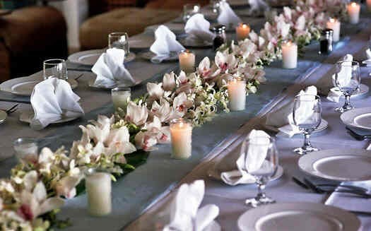 Creating wedding reception centerpieces for tables that seat 10 or more