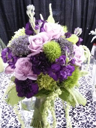 Purple & Green Wedding Bouquet