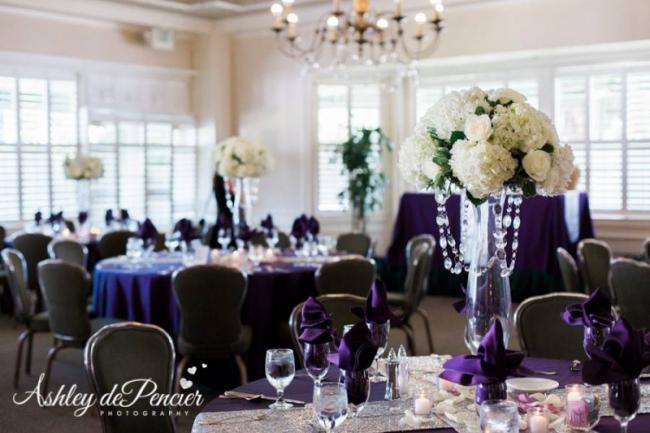 Wedding Reception In Purple