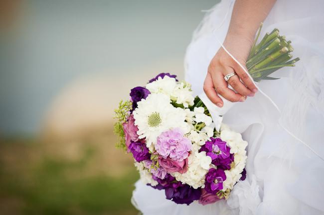 Wonderful Purple Bridal Bouquet