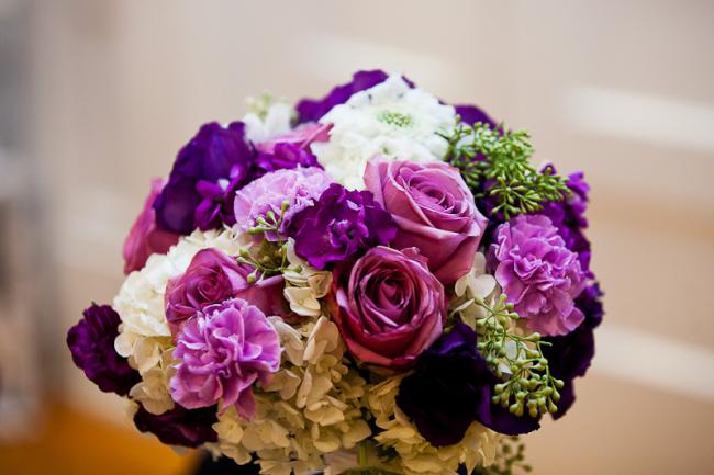 Hydrangeas And Roses In Lovely Colors