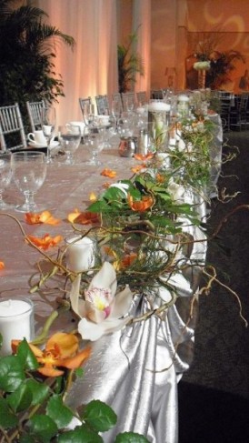 Wedding Party Photo Gallery Head Table Reception Flowers personal 