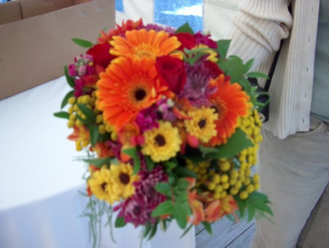  Gerbera Daisies Fall Wedding Bouquet Gerbera Daisies Fall Wedding Bouquet 