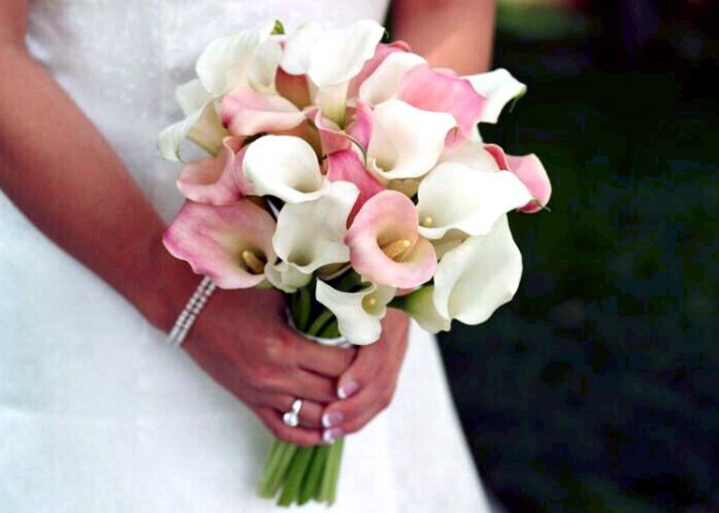  Pink and White Calla Lily Wedding Bouquet A Rose Bouquet Archives 