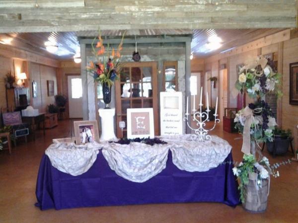 Purple Wedding Reception Altar