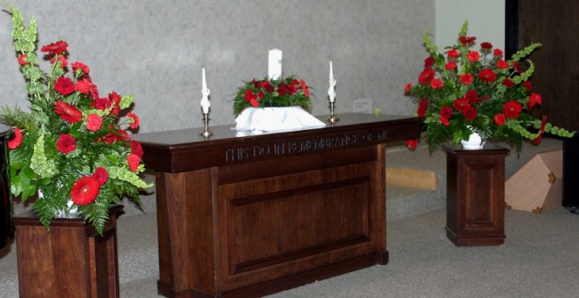 church altar wedding decorations