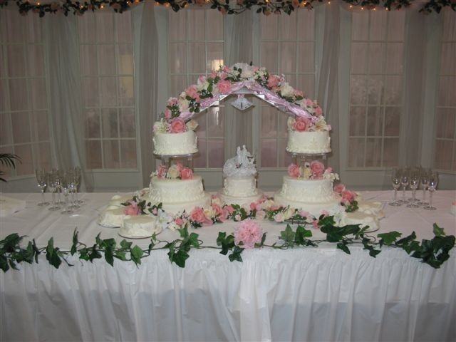 Bridge of Roses Wedding Cake Share I made this beautiful pink and white 