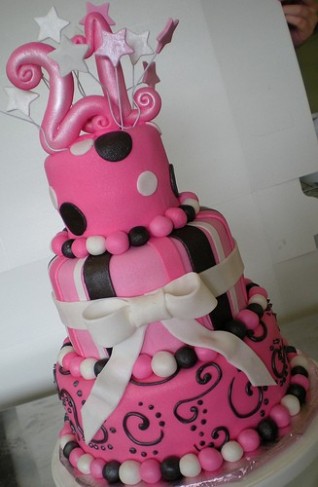 Cake Birthday on Photo Gallery   21st Birthday Pink Fondant Cake