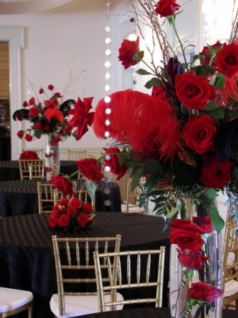 feather table arrangements