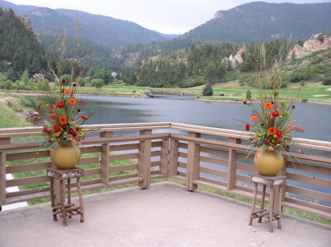 These altar pieces were created for a late summer outdoor wedding in Denver 