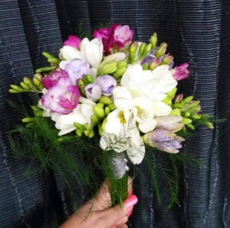 White and Purple Flower Arrangement 