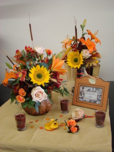 Autumn Grouping of Fall Wedding Flowers Personal