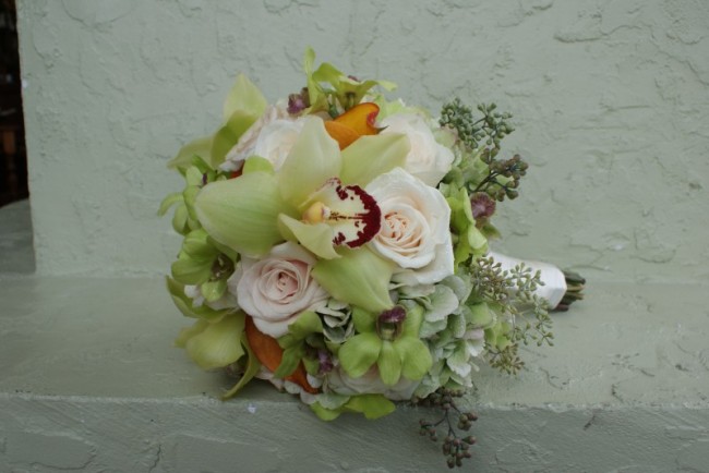 cascading red rose wedding bouquets