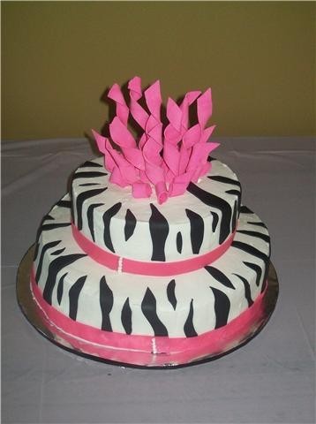 Girl Birthday Cake Ideas on Gallery   Zebra Stripe Baby Shower Cake Photo   Zebra Print Cake Photo