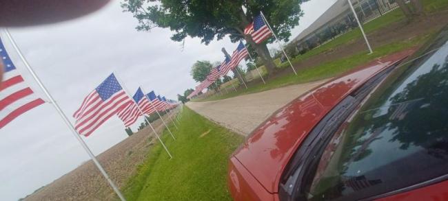 Memorial Flags Clinton WI. 