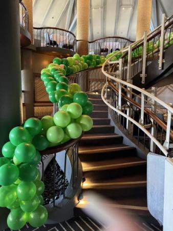 Stair case balloons