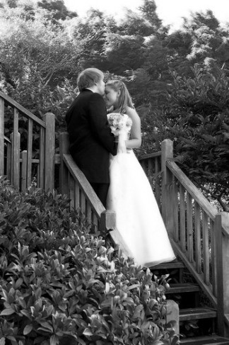 Romantic Black White Wedding Portrait Share