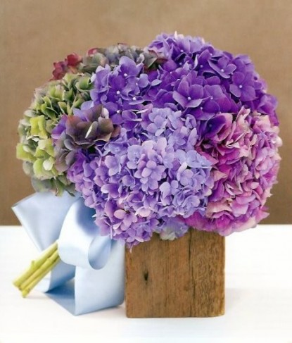 Blue Green and Purple Wedding Bouquet Share