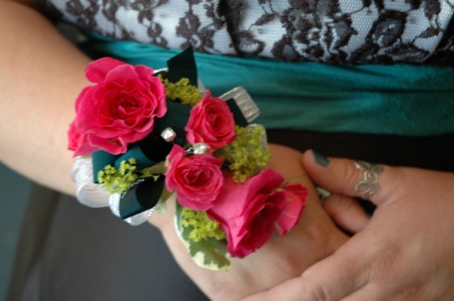 Wedding Party Photo Gallery Hot Pink Rose Corsage 