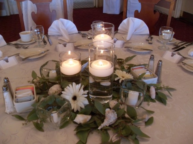 Wedding Party Photo Gallery Floating Candle Centerpieces 