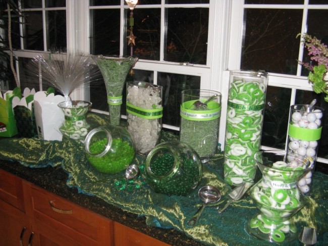 Wedding Party Photo Gallery Greenthemed Candy Buffet 
