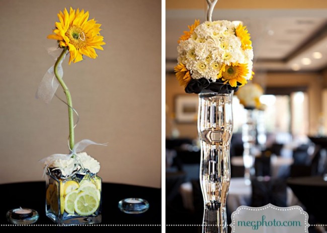 This gorgeous summer sunflower centerpiece makes the perfect summer wedding