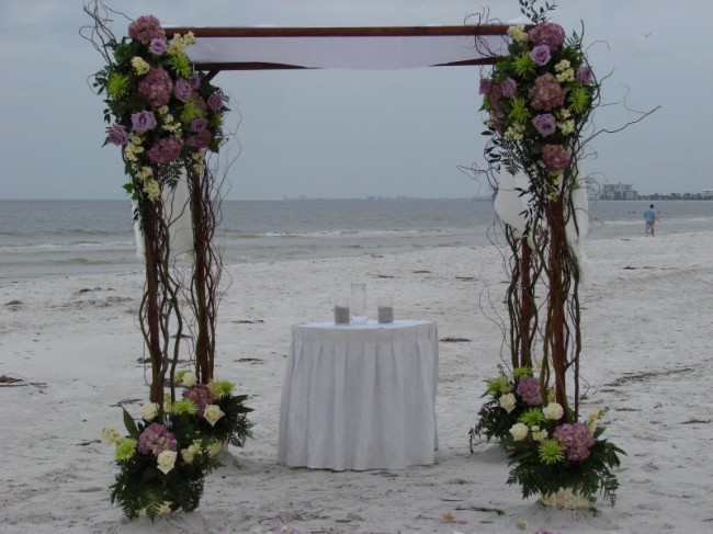 Beach Wedding Arbor Share A beach wedding would not be complete without 