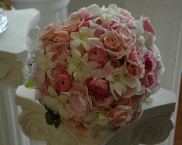Gorgeous Pink Cream Bridal Bouquet Share