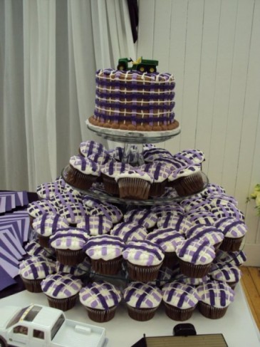 Purple Cupcakes Share This is such a fun idea This cake features a 