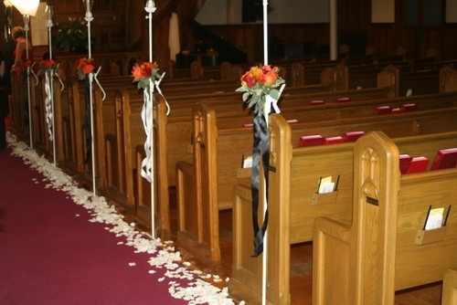 Wedding Party Photo Gallery Floral Pew Decorations 