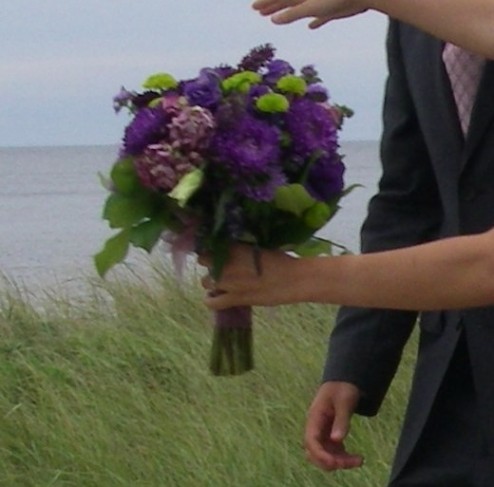 Wedding Party Photo Gallery Purple Bridesmaid Bouquet 