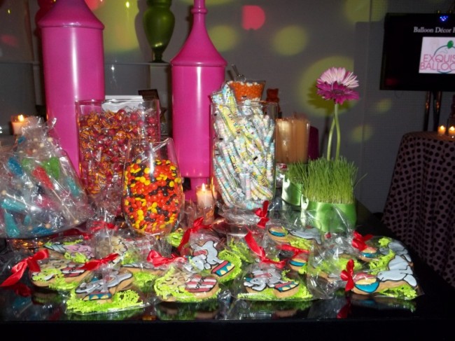 All the delicious candy makes a great candy buffet for a wedding 