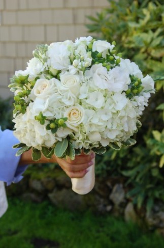  White Green Wedding Bouquet Nancy Downard 