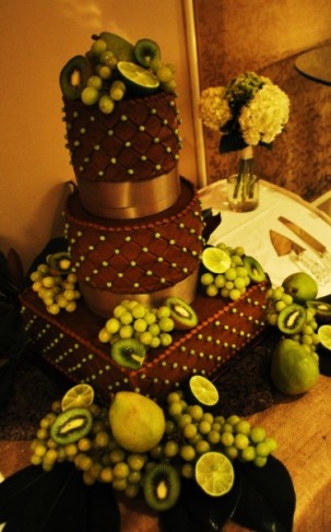 Wedding Party Photo Gallery 3 Tiered Chocolate Cake 