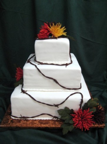 Elegant western wedding cake Photographer DIMENSIONS In CAKE