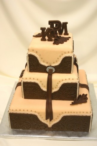 Grooms Wedding Cake Ideas on Photo Gallery   Photo Of Tooled Leather Groom S Cake