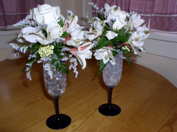Wedding Party Photo Gallery Champagne Glass Floral Accessories 