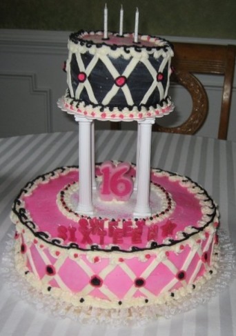 Sweet Sixteen Birthday Cakes on Photo Gallery   Photo Of Sweet Sixteen 2 Tiered Cake
