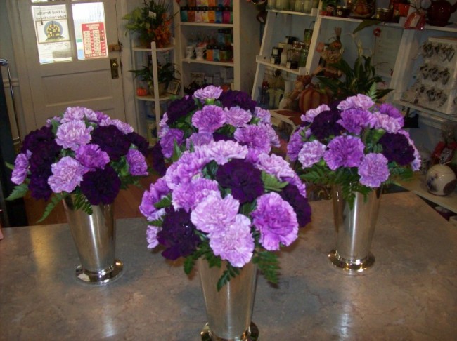 Wedding Party Photo Gallery Purple Reception Centerpieces 