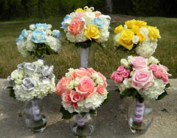 Bridal Party BouquetsRainbow Colors Share